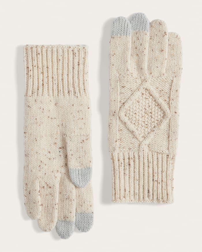 CABLE KNIT TEXTING GLOVES